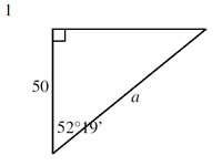 Cosine ratio - Finding sides 4